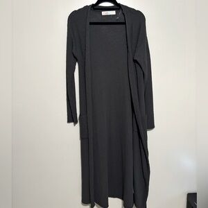 Free People Beach Long Grey Duster Cardigan Mediumm